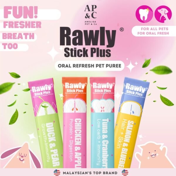 inv_product-1721877519362.jpg Amelisa Rawly Stick Plus Pet Puree 16gx4 Tuna & Cranberry Cat Lick