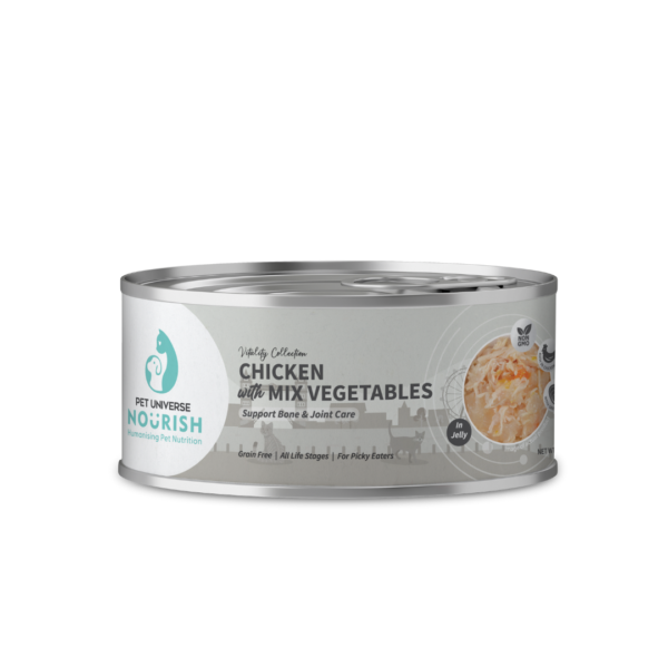 inv_product-172258233870.png Pet Universe Nourish Cat Vitality 70g Chicken With Mix Vegetables In Jelly Wet Cat Food