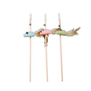 Ptc Cat Wand Mouse Random Colour